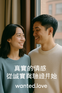 一位年輕的東亞女性坐在咖啡館中,自信地看向鏡頭,展現信任與真誠。