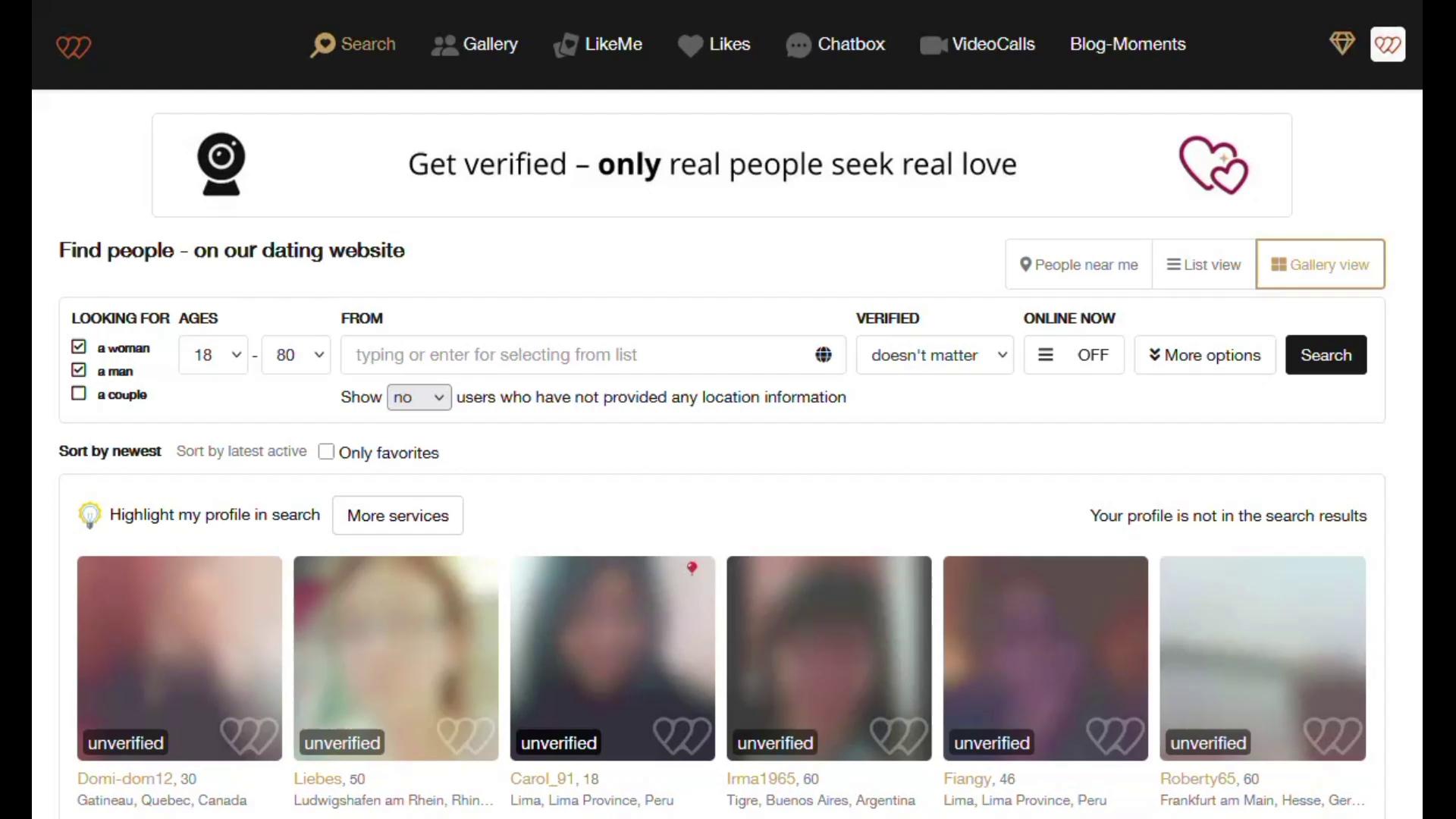 How to Find the Right Profile on wanted.love