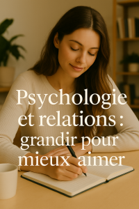 Jeune femme écrivant dans son journal, symbole de réflexion intérieure et d’épanouissement personnel