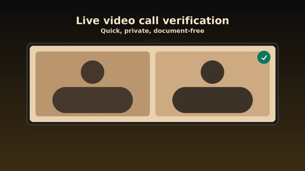 Live video verification with wanted.love staff via a short call