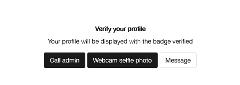 Screenshot: Profile with verification option
